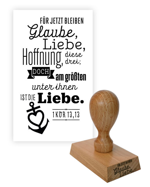 Fur Jetzt Bleiben Glaube Liebe Hoffnung 1 Korinther 13 Holzstempel Evangelisations Zentrum Salzburg